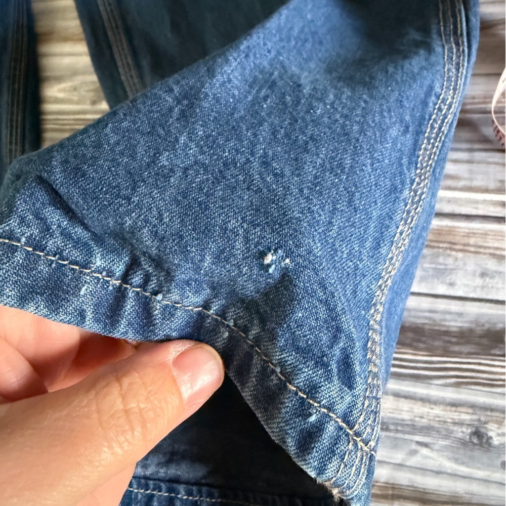 Men's Carhartt Flame-Resistant Signature Denim Dungaree Jeans - Picture 11 of 12